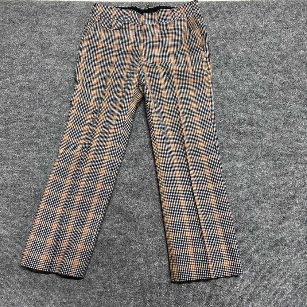 Buccaneer Slacks Trousers Mens Size 32 Multicolor Plaid Forever Crease Vintage